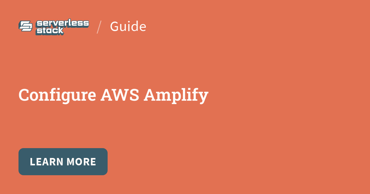 Configure AWS Amplify