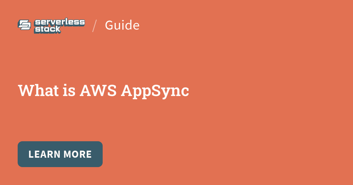 AWS AppSync is a managed API service that you can use in your serverless backends. In this chapter we’ll go over it in detail: If you’re already f